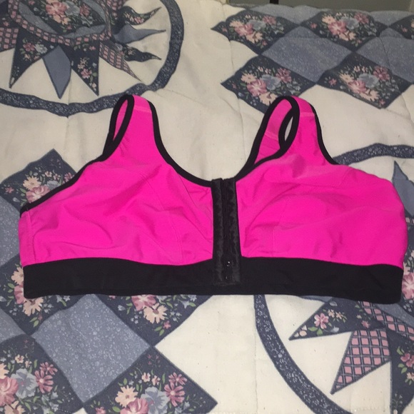 Other - Pink black 44d women’s sports bra sexy cute active